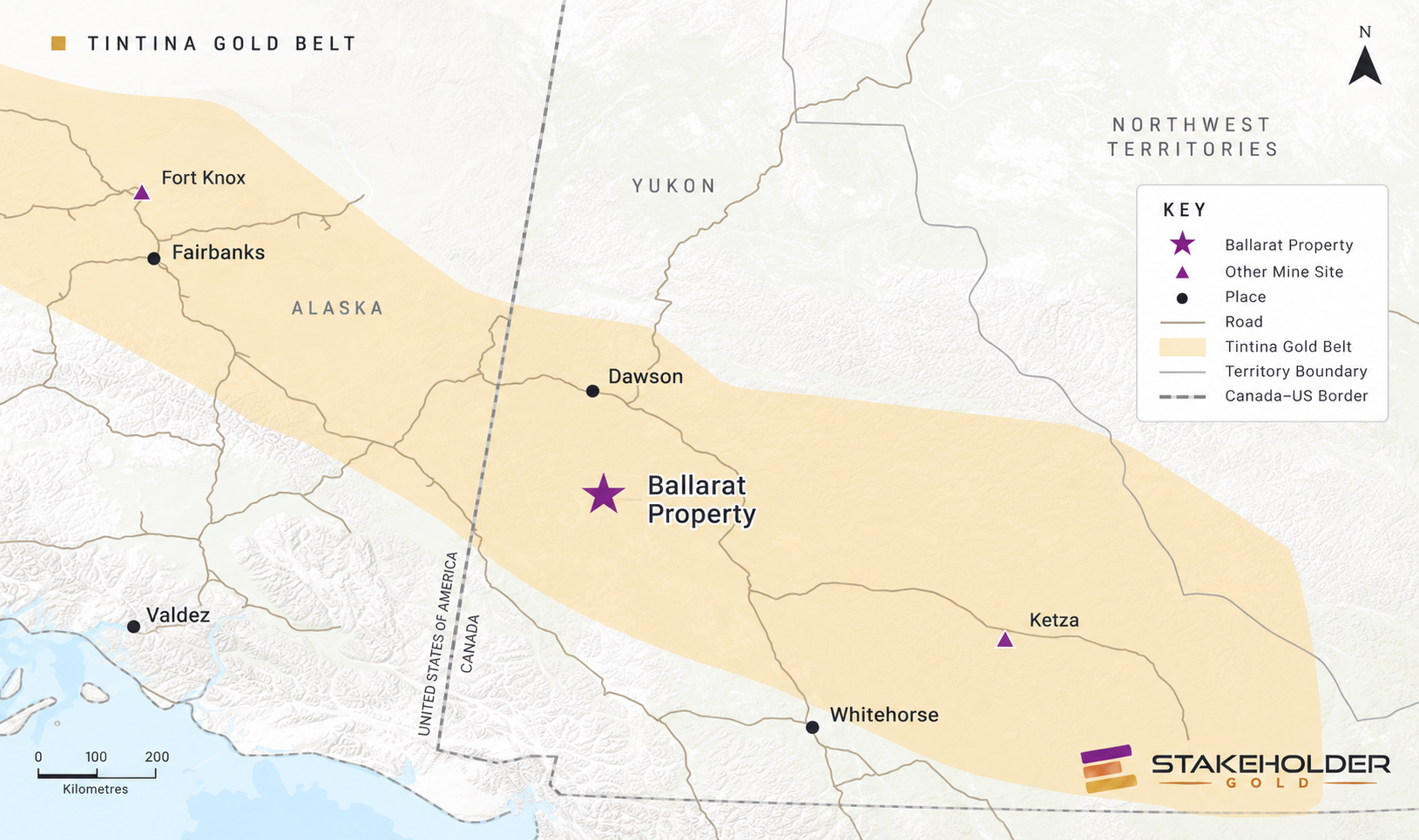 Figure #1 — Tintina Gold Belt map
